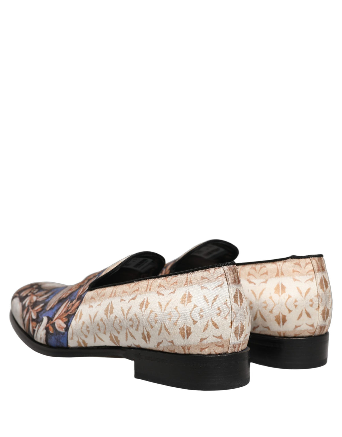 Dolce & Gabbana 9 To 5 Men's Leather & Velvet Loafer Slip-On Shoes - Multicolor Signature Print
