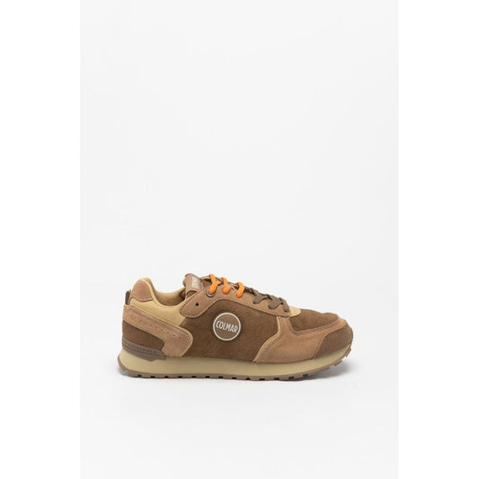 Sneakers by Colmar for men in polyurethane suede leather brown presents a on trend silhouette from the Men's Low Top Polyurethane Suede Leather Sneakers collection, showcasing a on trend low-top style for an elevated aesthetic.