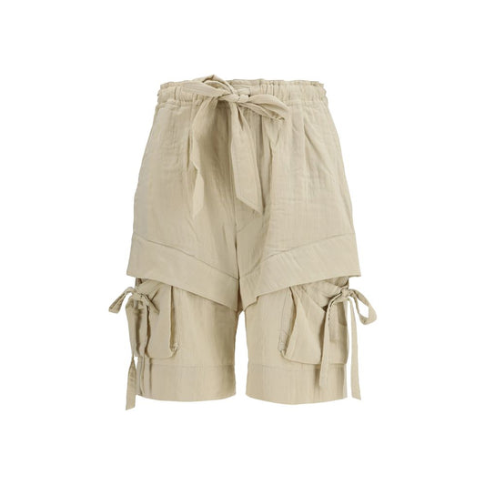 Marant Etoile Beige Viscose Cargo Shorts