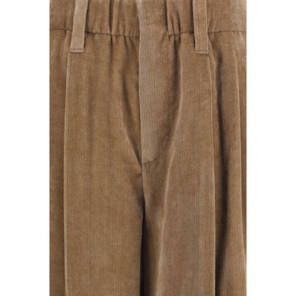 Brunello Cucinelli Brown Viscose Casual Pants
