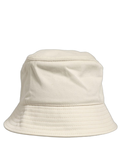 Dolce & Gabbana Men White Cotton Fisherman Bucket Hat