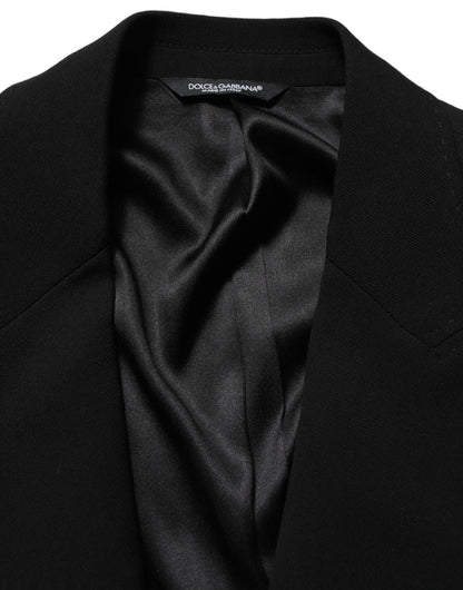 Dolce & Gabbana Men's Single Breasted Virgin Wool & Silk Blazer - Black