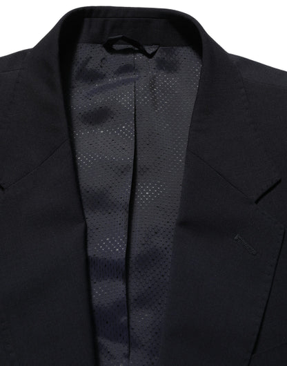 Dolce & Gabbana Men's Single Breasted Polyester & Wool Blazer - Black