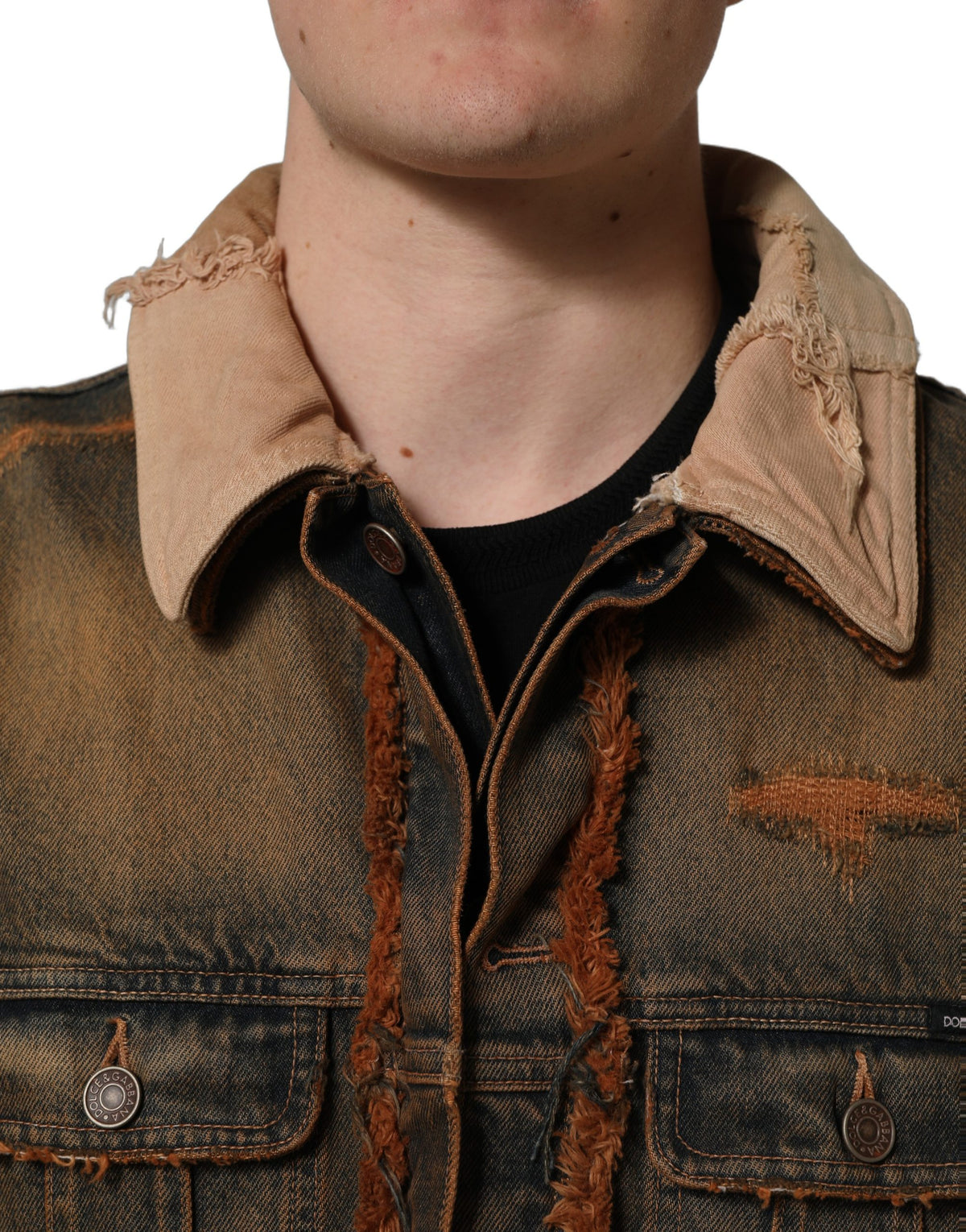 Dolce & Gabbana Men's Stretch Denim Cotton Blazer - Multicolor