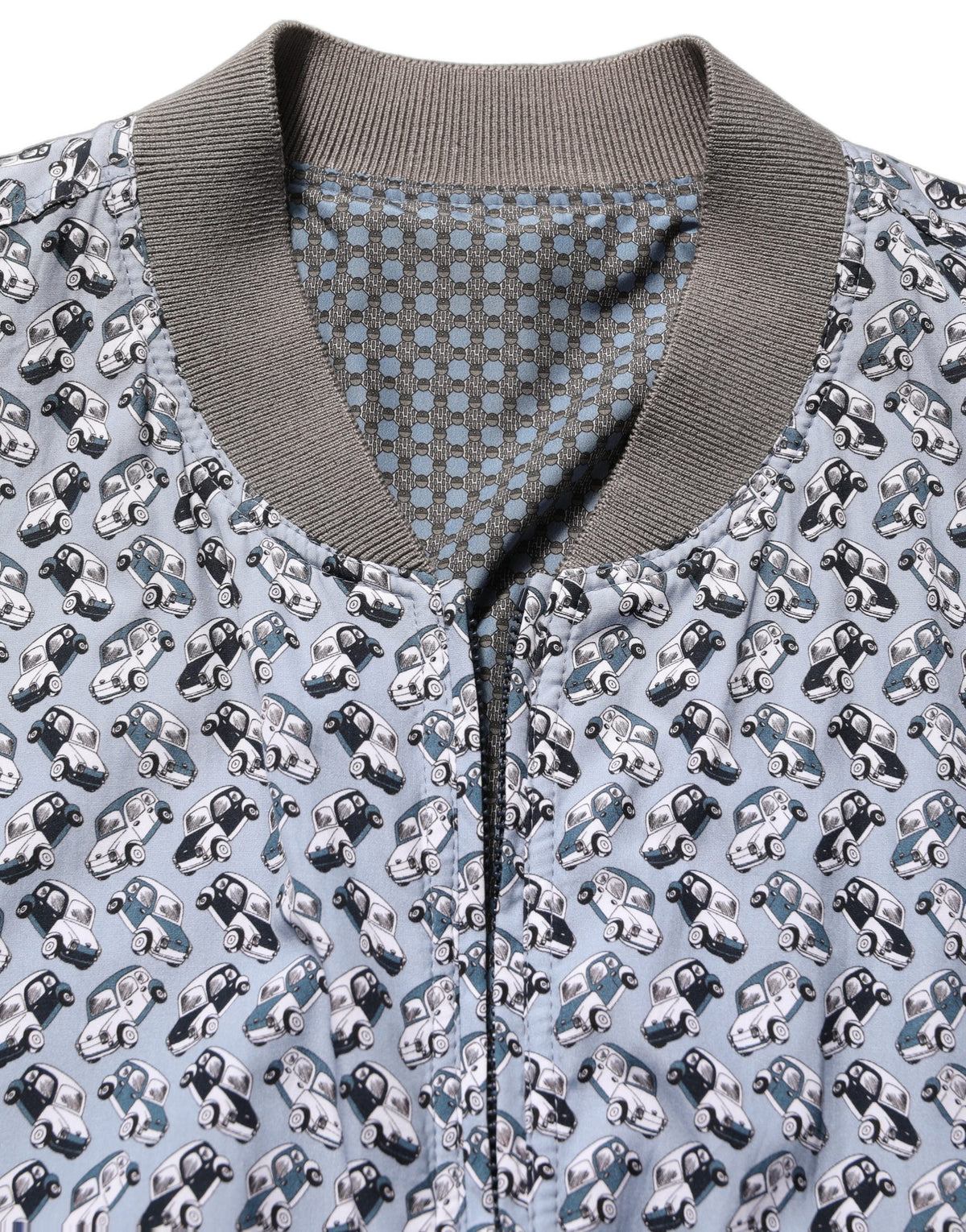 Dolce & Gabbana Men's Cotton Polyester Bomber Jacket - Light Blue Print