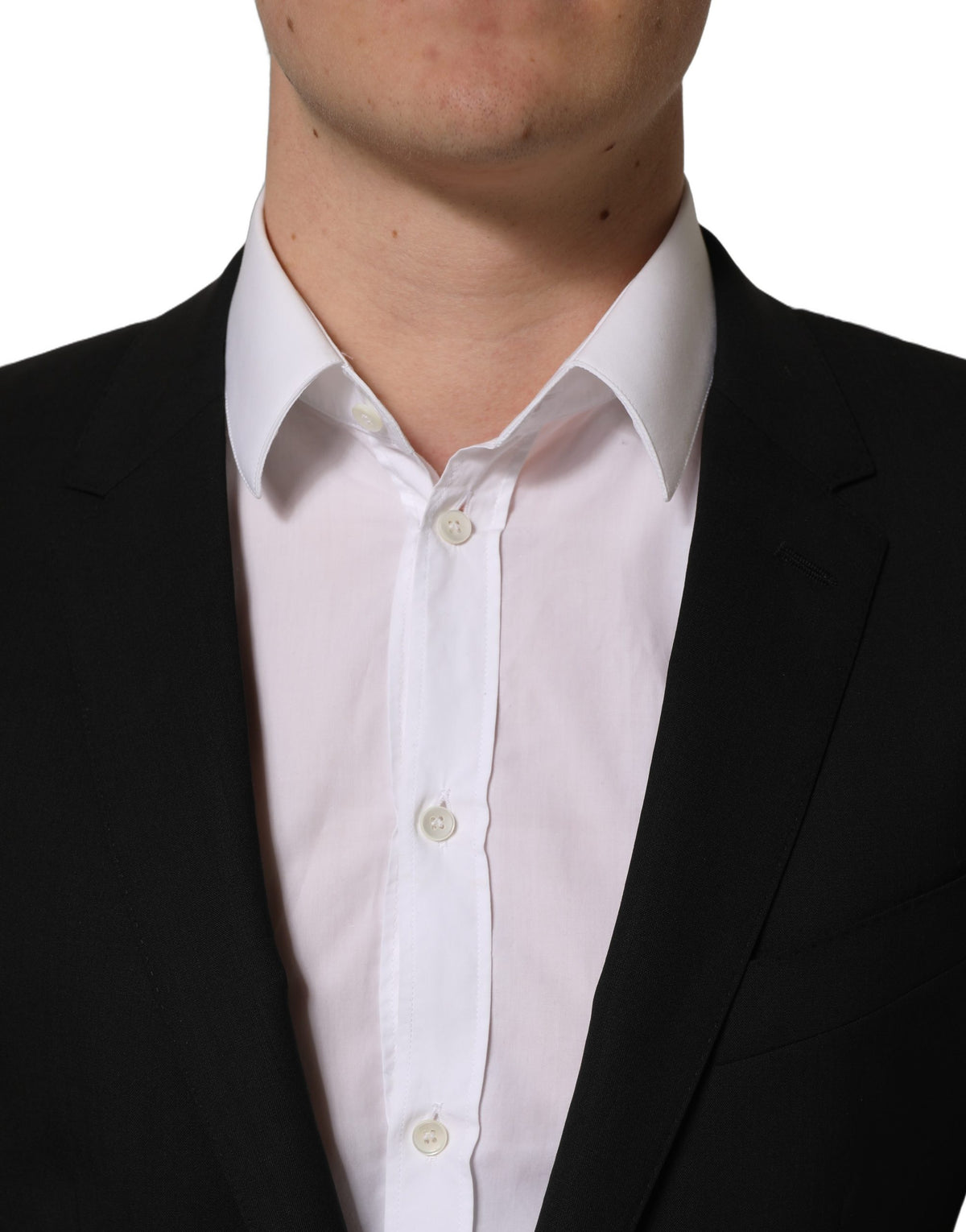 Dolce & Gabbana Men's Single Breasted Virgin Wool Viscose & Cupro Blazer - Black