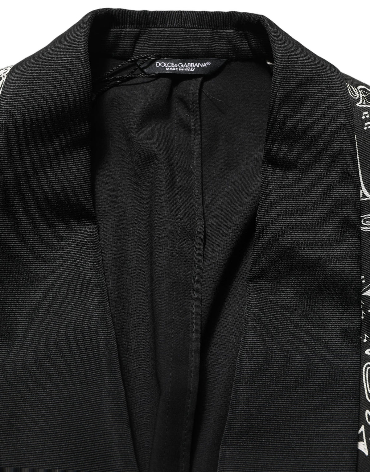 Dolce & Gabbana Men's Single Breasted Virgin Wool Viscose Polyester & Crystal Blazer - Black Red