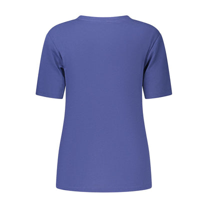 T-Shirt by North Sails for women in cotton blue & print showcases a unassuming silhouette, artfully detailed with a refined crew neckline and unassuming for a sophisticated, contemporary look.