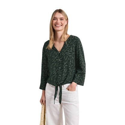 Shirt by Street One for women in viscose bicolour showcases a sleek silhouette, elegantly detailed with a sleek and for a sleek finish.