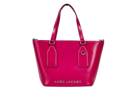 Small Crossbody Handbag by Marc Jacobs for women in saffiano leather pink, silver & patterned features a versatile chic silhouette, meticulously detailed with a secure zipper, ample , and versatile crossbody-strap, adjustable-strap, detachable-strap & handle.