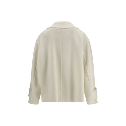 Chloé White Wool Oves Aries Coat