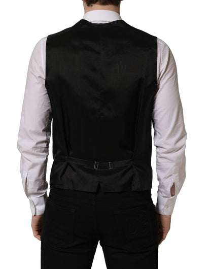Dolce & Gabbana Men's Single Breasted Wool Vest - Black