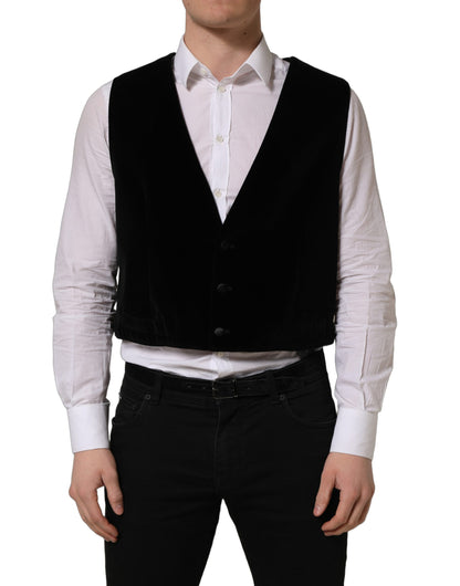 Dolce & Gabbana Men's Cotton Silk Nylon & Viscose Vest - Black