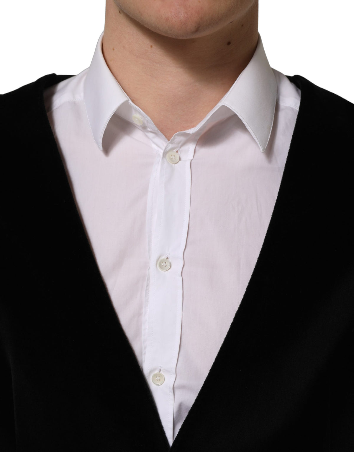 Dolce & Gabbana Men's Cotton Silk Nylon & Viscose Vest - Black