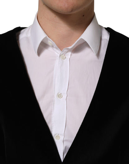Dolce & Gabbana Men's Cotton Silk Nylon & Viscose Vest - Black
