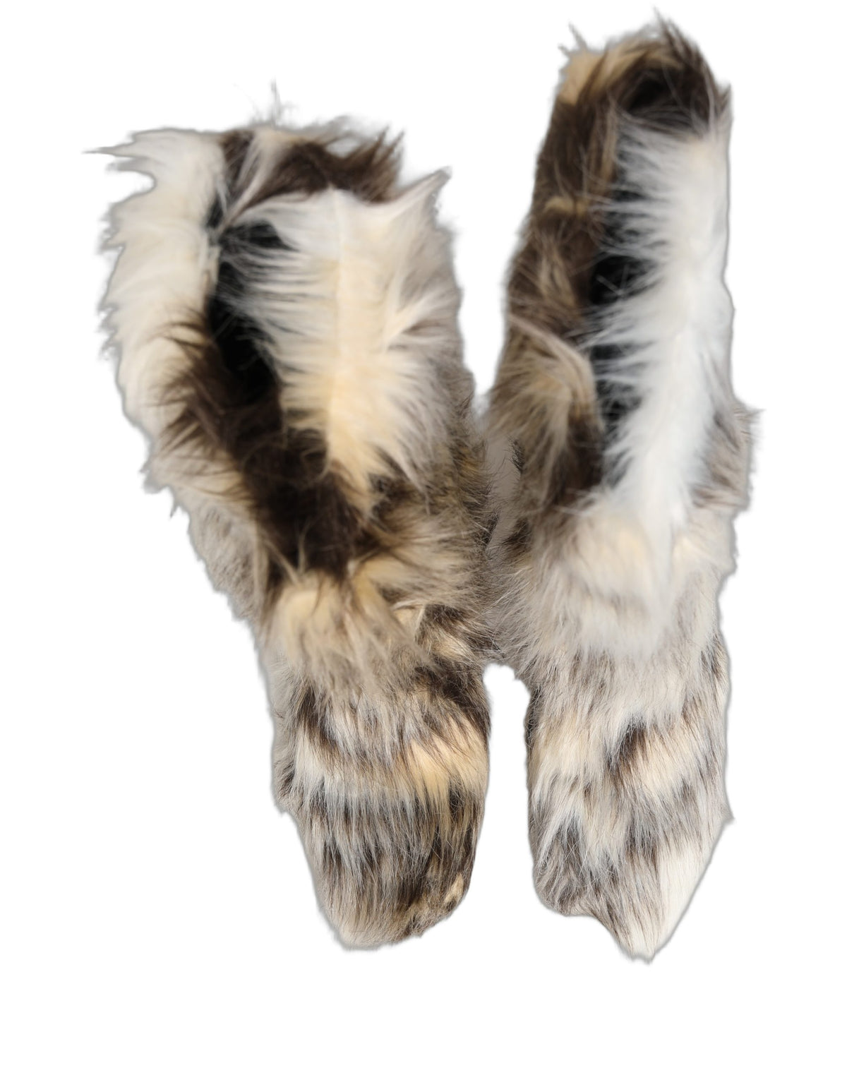Dolce & Gabbana Men's Patent Leather & Faux Fur High-Heel High Knee-High Boots - Black Multicolor