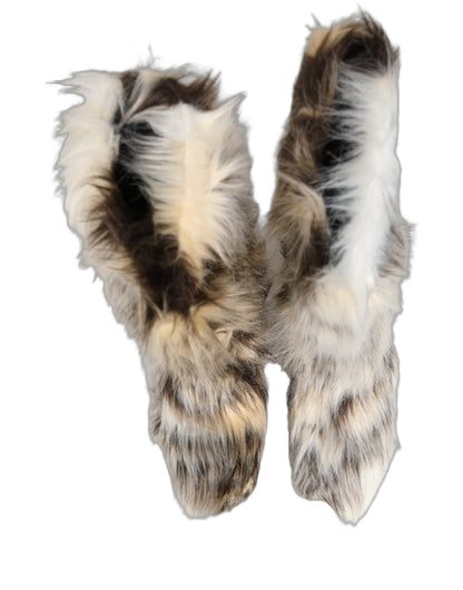 Dolce & Gabbana Men's Patent Leather & Faux Fur High-Heel High Knee-High Boots - Black Multicolor