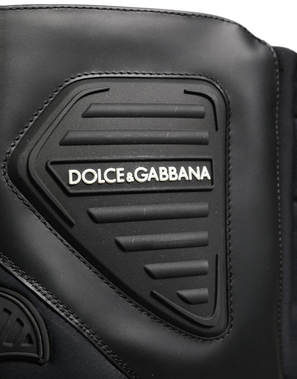 Dolce & Gabbana Men's Calf Leather Platform Ankle Biker Mid-Calf Boots - Black