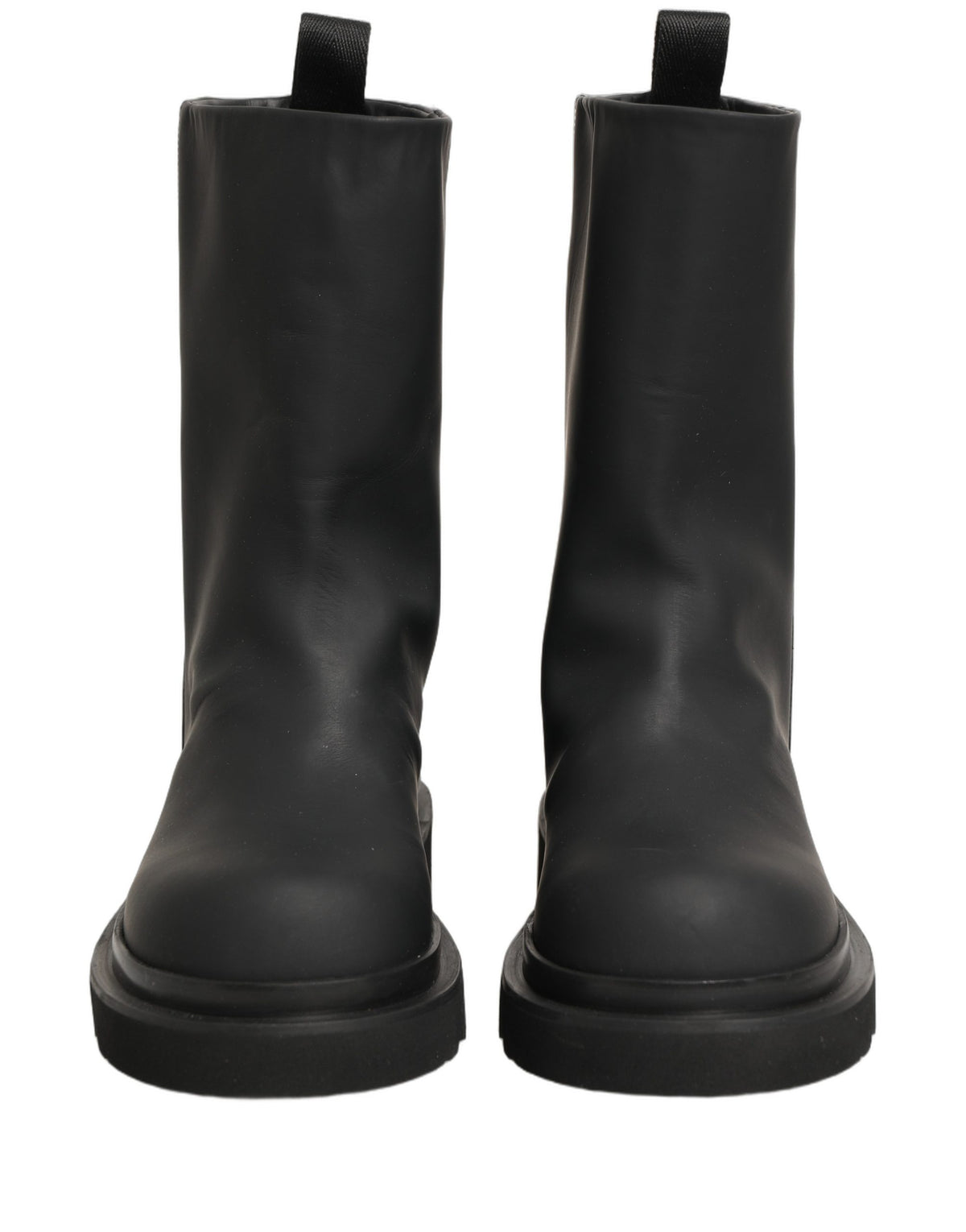 Dolce & Gabbana Men's Calf Leather Ankle High Mid-Calf Boots - Black
