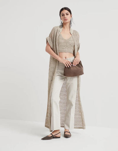 Brunello Cucinelli Beige Cotton Casual Pants