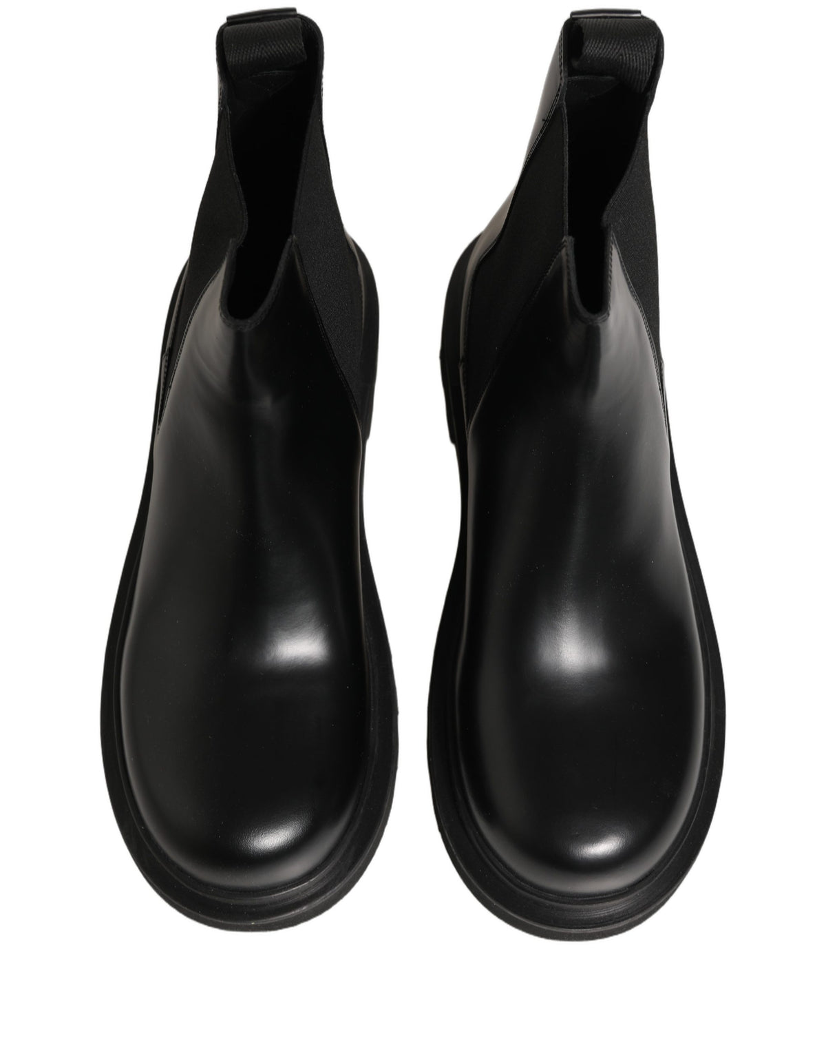 Dolce & Gabbana Men's Calf Leather Ankle Chelsea Boots - Black