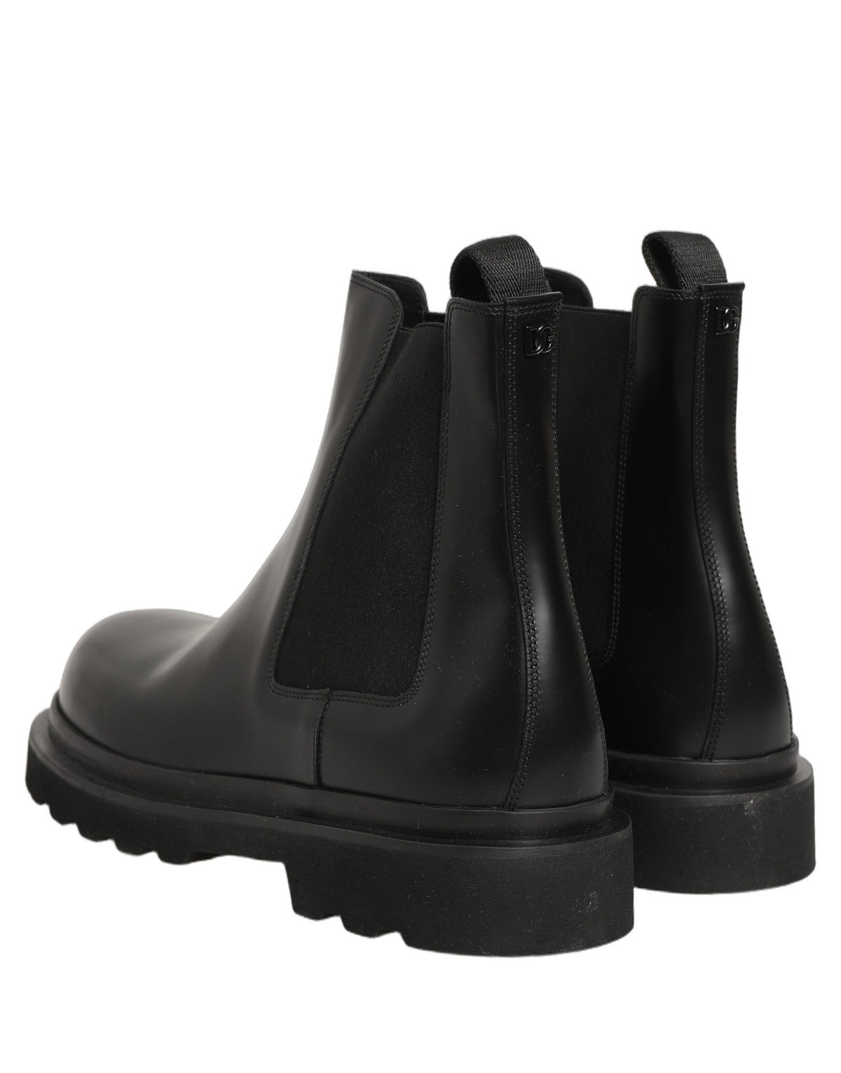 Dolce & Gabbana Men's Calf Leather Ankle Chelsea Boots - Black