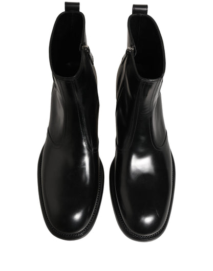 Dolce & Gabbana Men's Leather Ankle Boots - Black