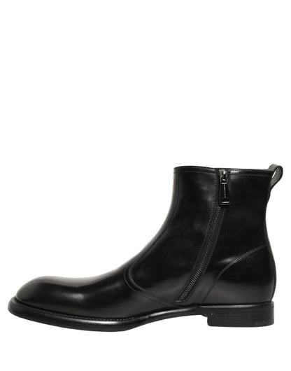 Dolce & Gabbana Men's Leather Ankle Boots - Black