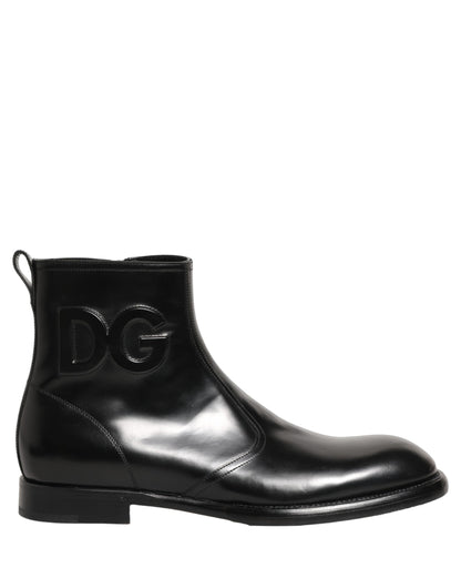 Dolce & Gabbana Men's Leather Ankle Boots - Black