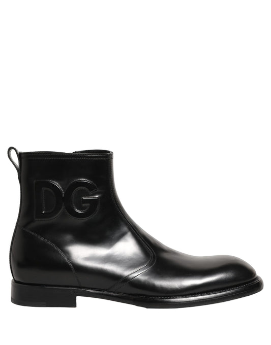 Dolce & Gabbana Men's Leather Ankle Boots - Black