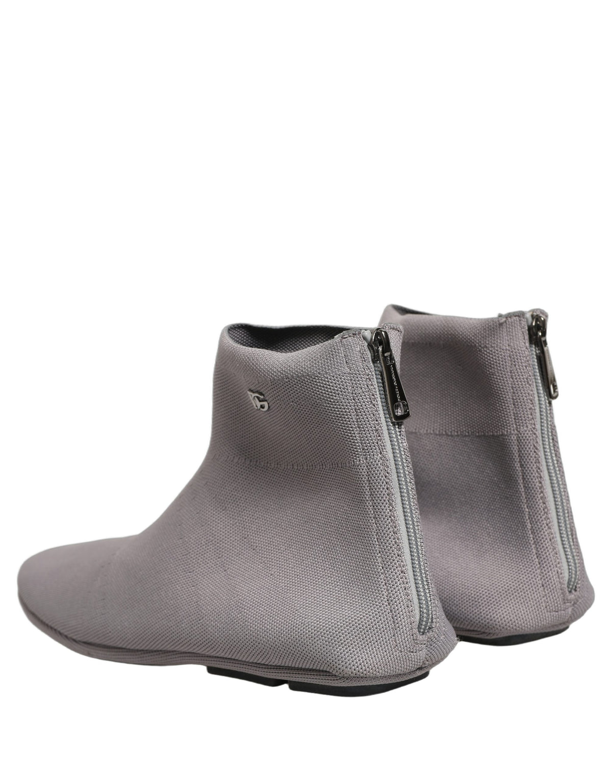 Dolce & Gabbana Men's Leather & Mesh Sock Ankle Boots - Gray