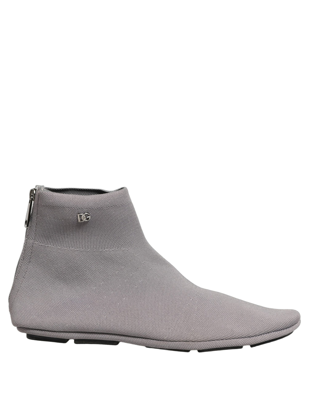 Dolce & Gabbana Men's Leather & Mesh Sock Ankle Boots - Gray