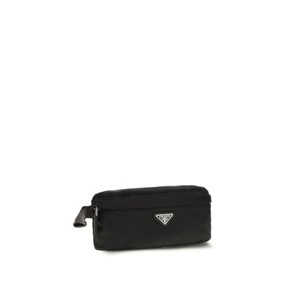Prada Black Recycled Polyamide Clutch Bag