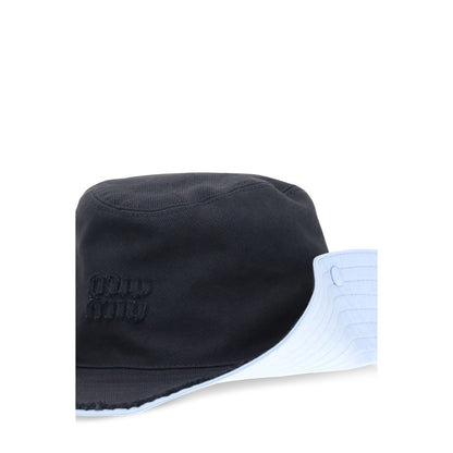 Miu Miu Blue Cotton Bucket Hat