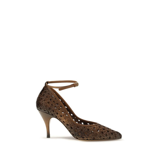 High-Heel Pumps Heels by Miu Miu for women in bos taurus calf leather beige features an effortlessly chic silhouette from the Women's Bos Taurus Calf Leather High-Heel Pumps Heels collection, showcasing a high-heel and effortlessly chic for a effortlessly chic look.