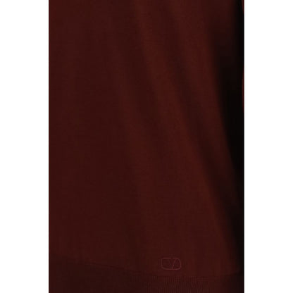 Valentino Bordeaux Wool Oves Aries Polo Shirt