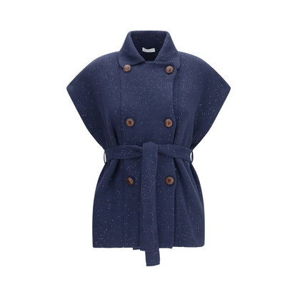 Brunello Cucinelli Blue Cotton Coat
