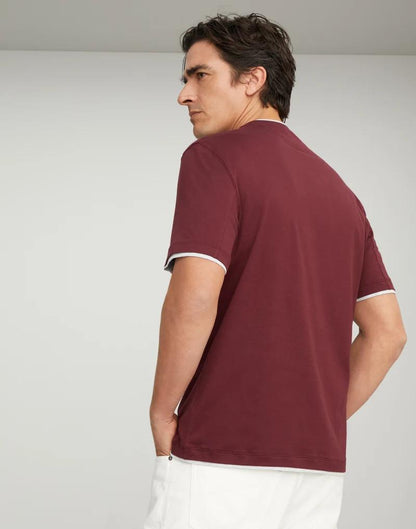 Brunello Cucinelli Bicolor Cotton T-Shirt