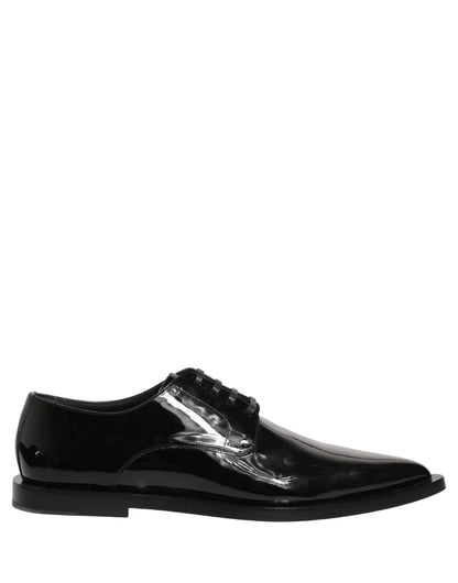 Dolce & Gabbana Men's Calf Leather Derby Lace-Up Shoes - Black