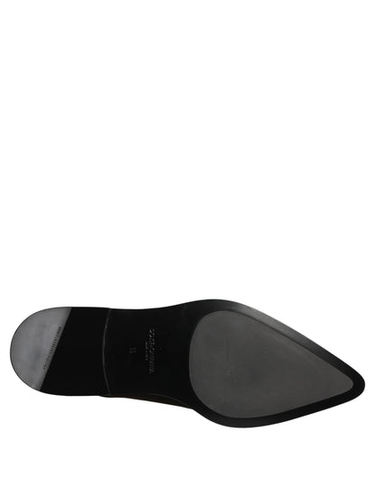 Dolce & Gabbana Men's Calf Leather Derby Lace-Up Shoes - Black
