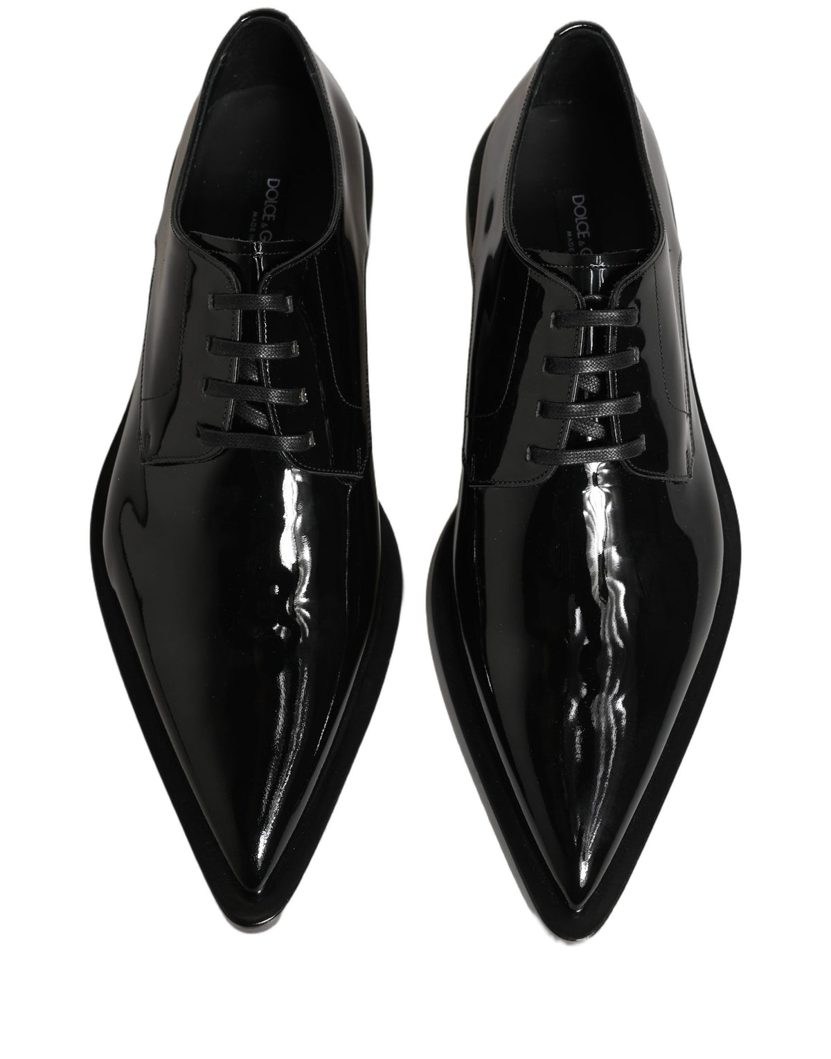 Dolce & Gabbana Men's Calf Leather Derby Lace-Up Shoes - Black