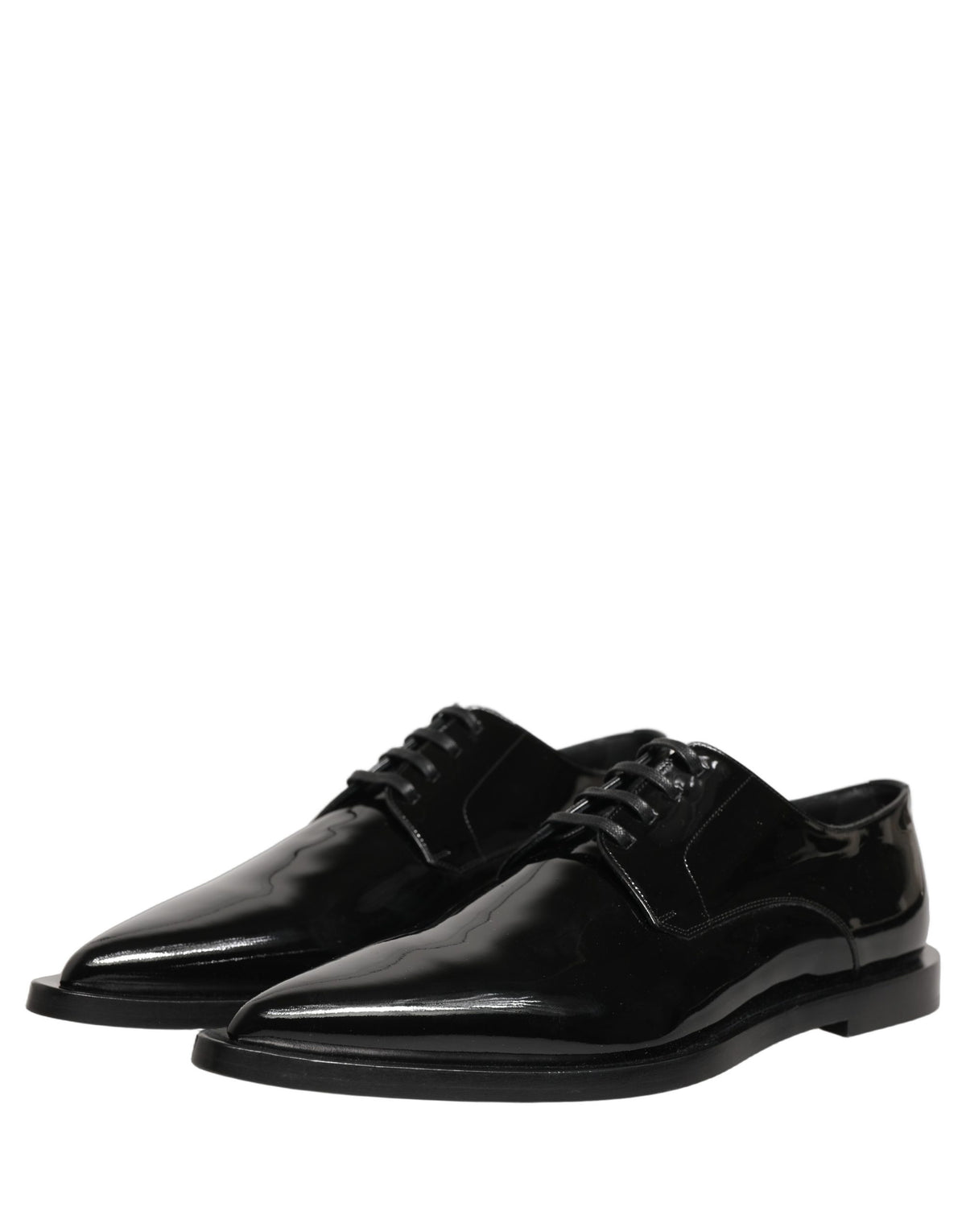 Dolce & Gabbana Men's Calf Leather Derby Lace-Up Shoes - Black