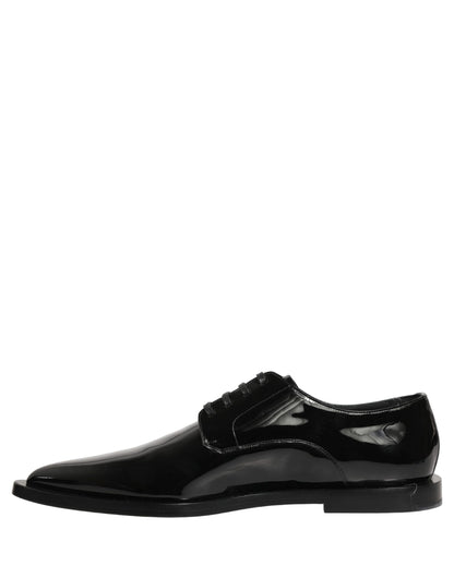 Dolce & Gabbana Men's Calf Leather Derby Lace-Up Shoes - Black