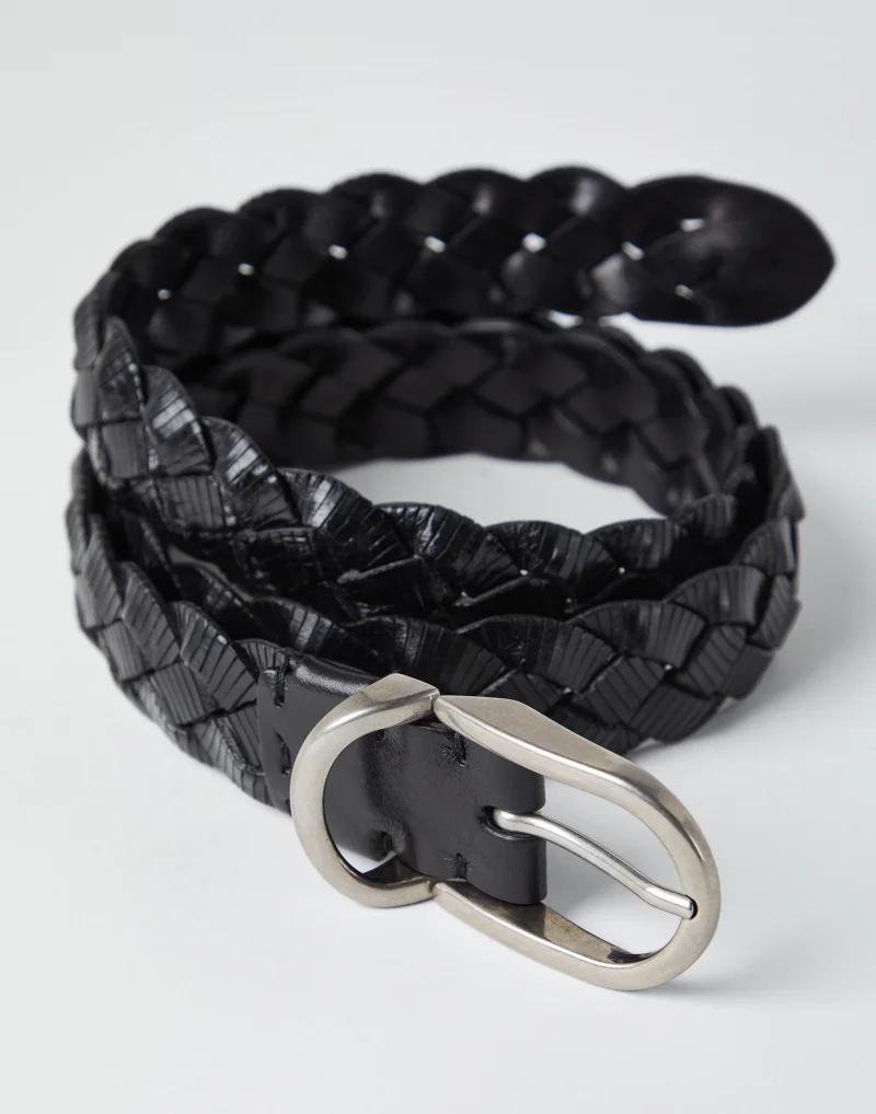 Brunello Cucinelli Black Leather Belt