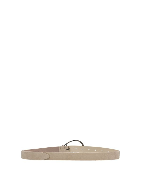 Brunello Cucinelli Beige Leather Regular Belt