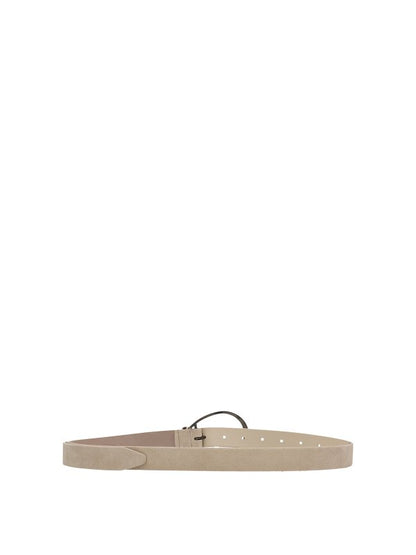 Brunello Cucinelli Beige Leather Regular Belt