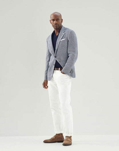 Brunello Cucinelli Blue Linen Blazer