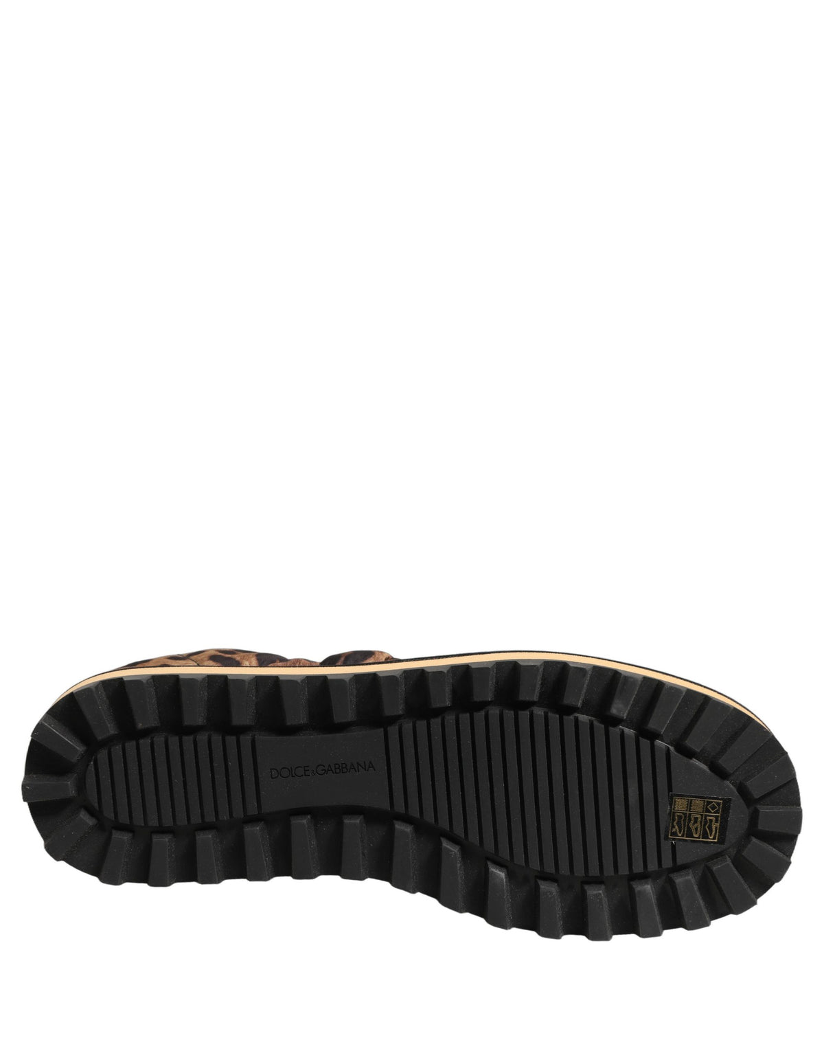 Dolce & Gabbana Men's Low Top Slip On Polyester Viscose Sneakers - Brown Leopard Print Print