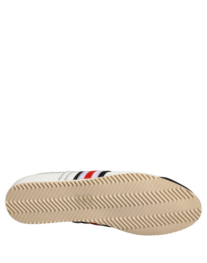 Dolce & Gabbana Women's Low Top Suede Leather Sneakers - Black Red White Striped