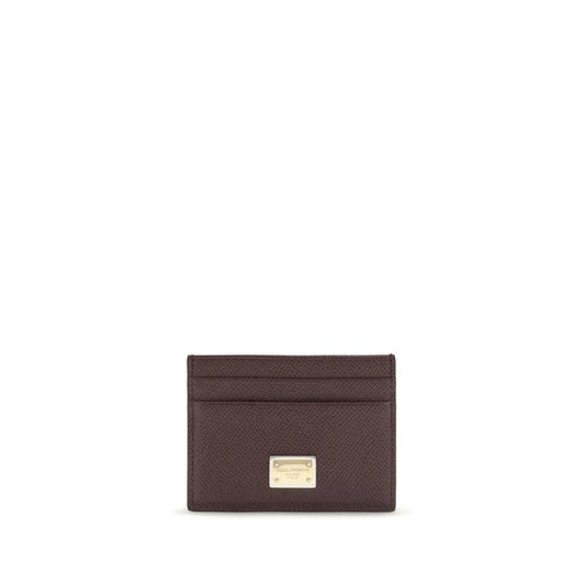 Cardholder Wallet by Dolce & Gabbana for women in bos taurus calf leather black features a streamlined silhouette, showcasing the streamlined Bos Taurus Calf Leather Cardholder Wallet design with sophisticated card-organization compact-design for a premium look.